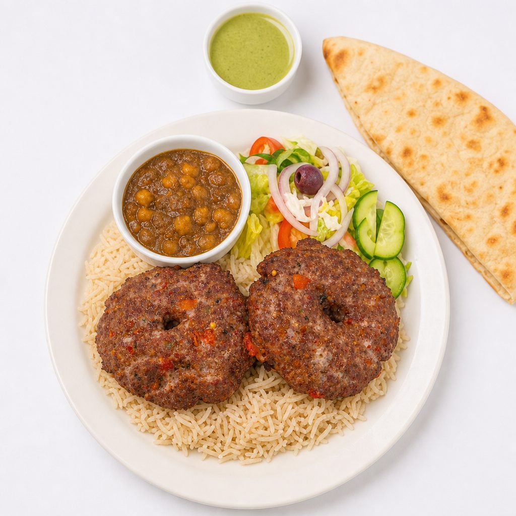 #7 Beef Chapli Kabob.